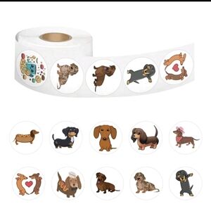 500 Dachshund Stickers On A Roll